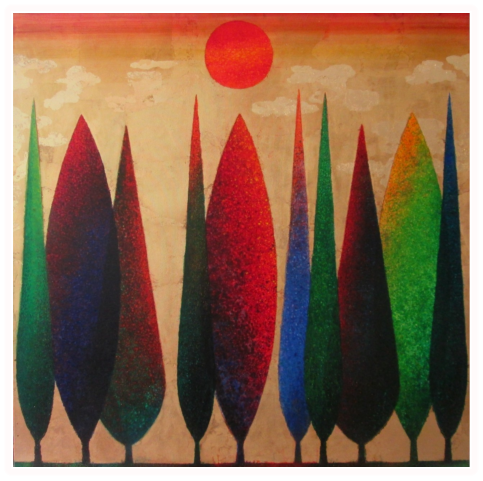 Nr.36  Oel auf Leinwand 100x100cm.