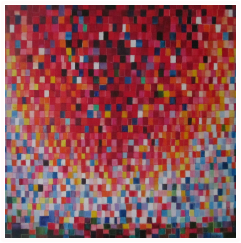 Nr.2 Sonnenaufgang, Oel auf Leinwand 100x100cm.