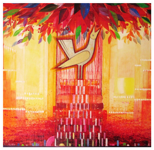 Nr.8  Oel auf Leiwand, 80 x 80 cm.