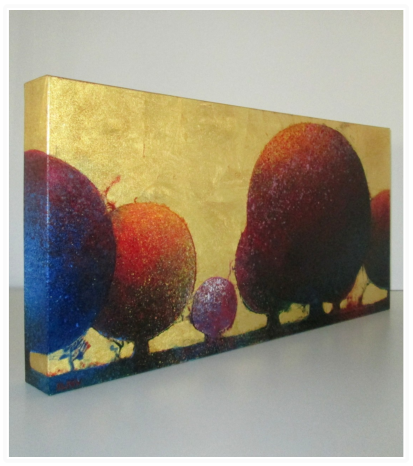 Nr.39   Oel auf Leinwand 80x40x8 cm.