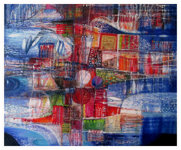 Nr. 6   Oel auf Leiwand, Format 100 x 120 cm.