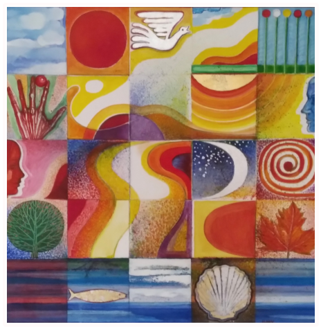 Nr.27 Spiel   Oel auf Leinwand 80x80cm.