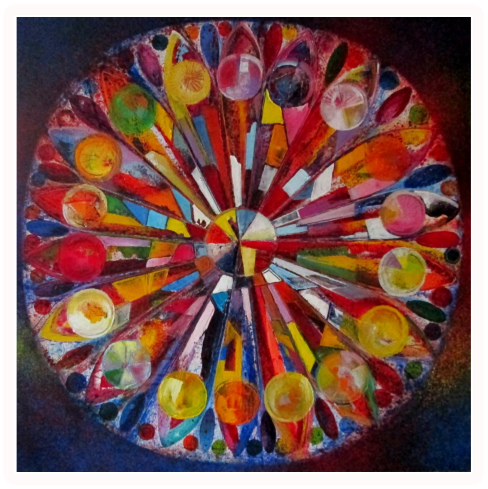 Nr.32    Oel auf Leinwand  100x100cm.